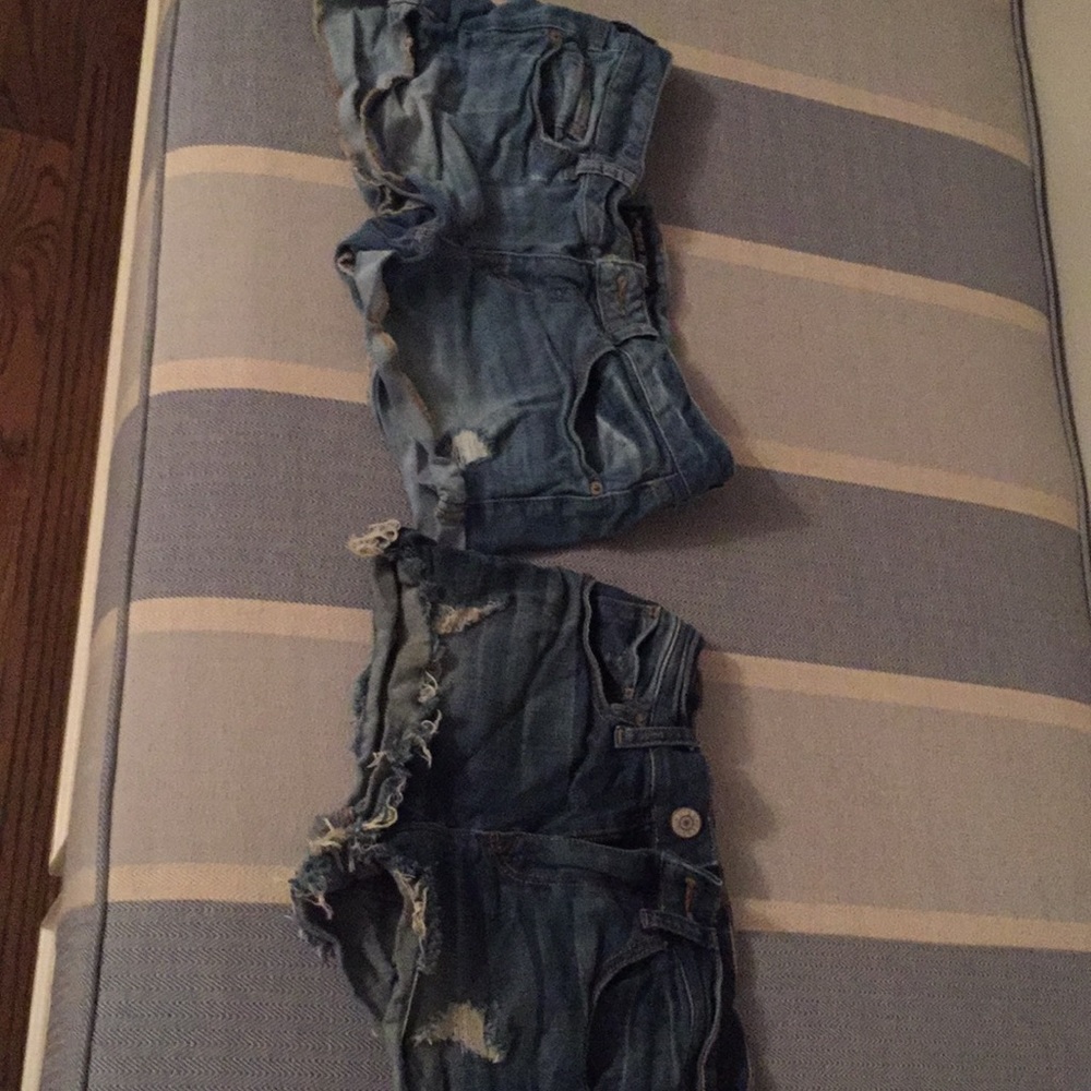2 pairs of Express jean shorts